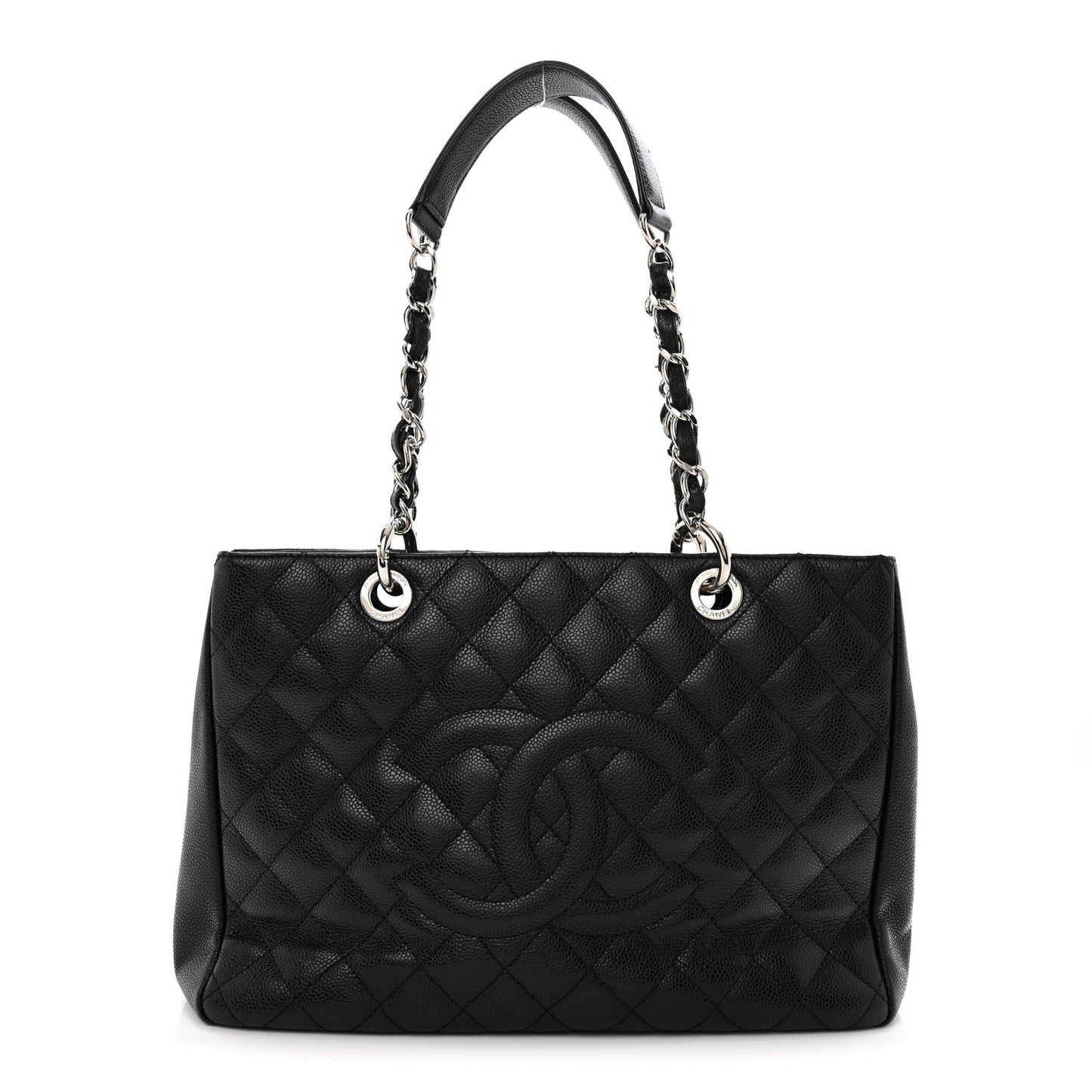 Caviar Quilted Grand Shopping Tote GST Black