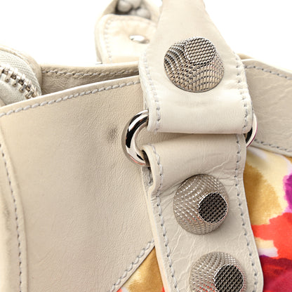 Balenciaga Agneau Canvas Floral Giant 21 Silver Hardware City White 12 of 15