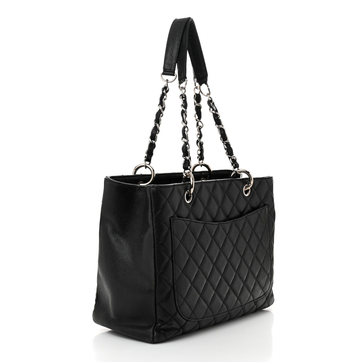 Chanel Caviar Quilted Grand Shopping Tote GST Black 3 of 14