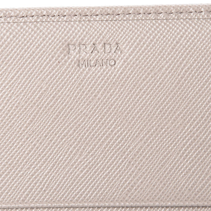Prada Saffiano Metal Continental Flap Wallet Pomice 6 of 9