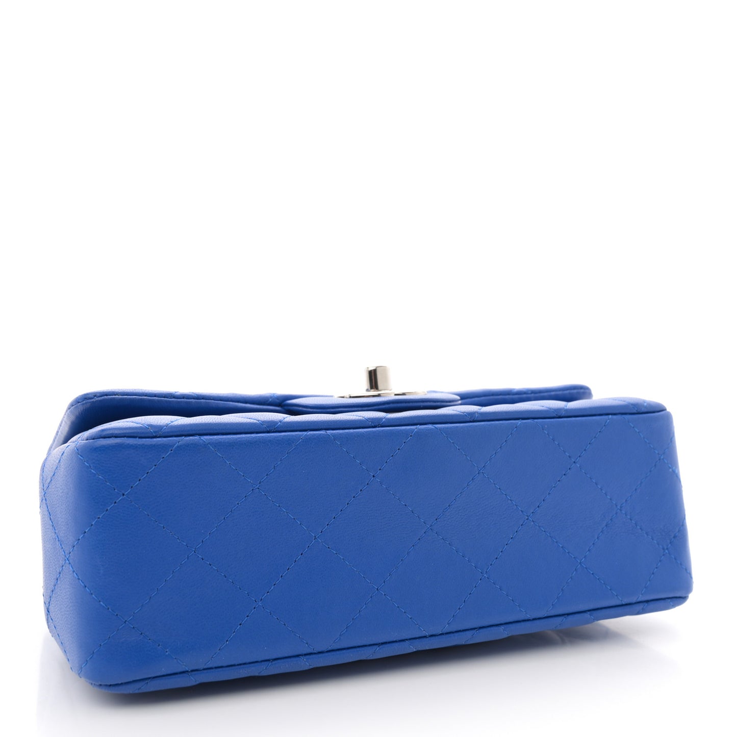 Lambskin Quilted Mini Rectangular Flap Royal Blue
