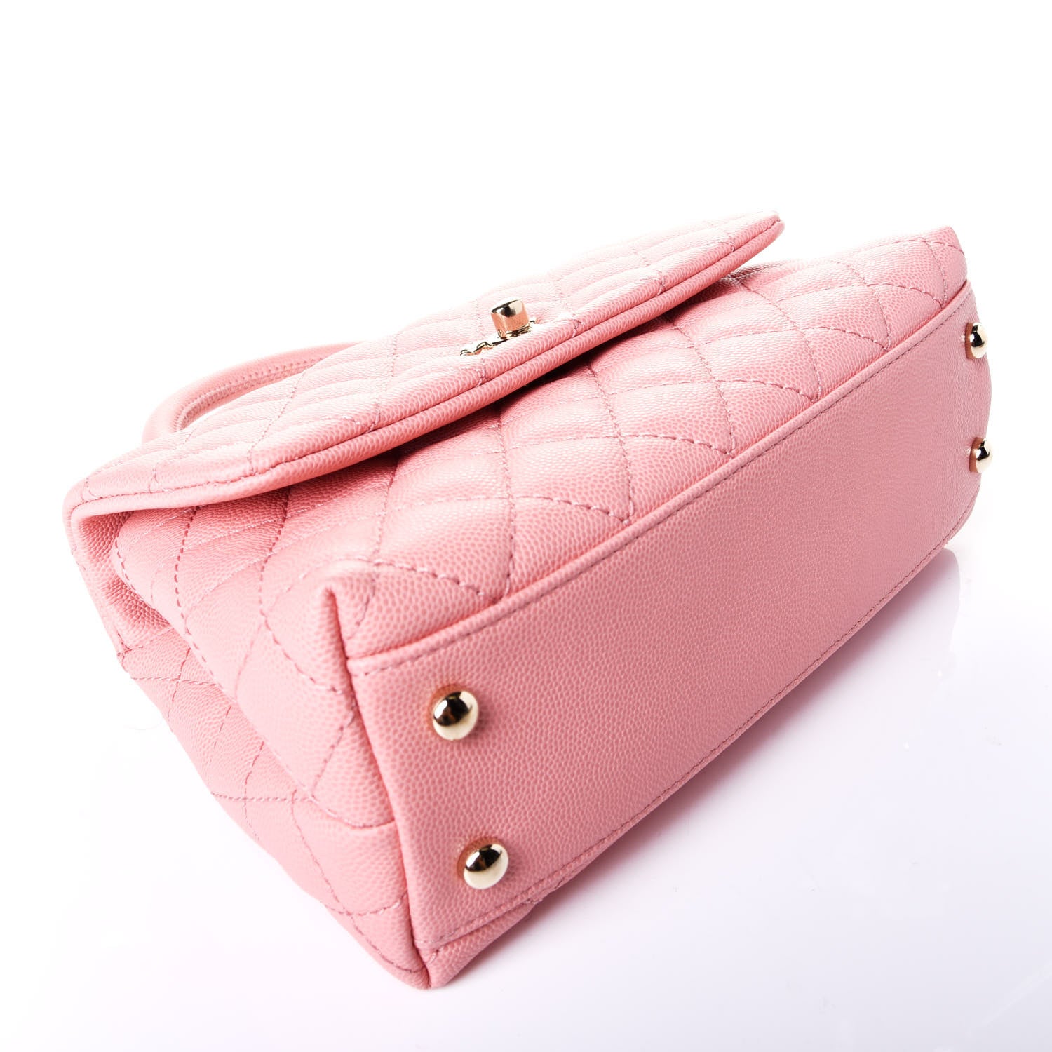 Chanel Caviar Quilted Mini Coco Handle Flap Pink 5 of 10
