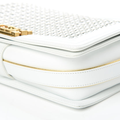 Chanel Sheepskin Braided New Medium Boy Reverso Flap White 9 of 13