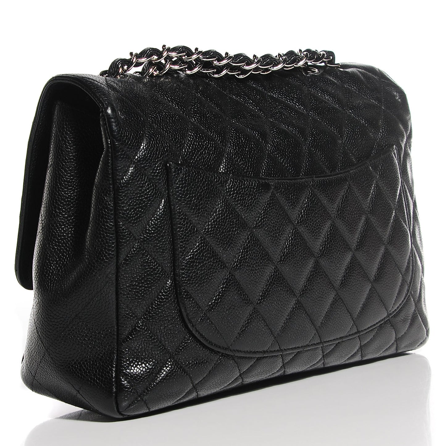 Caviar Quilted Jumbo Single Flap Black