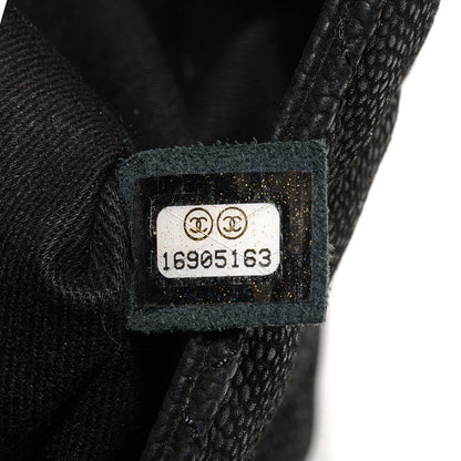 Chanel Iridescent Caviar Medium Lady Pearly Flap Black 7 of 8