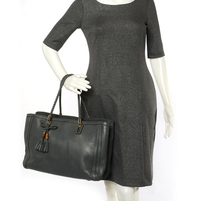 Gucci Leather Medium Bella Tote Grey 3 of 7