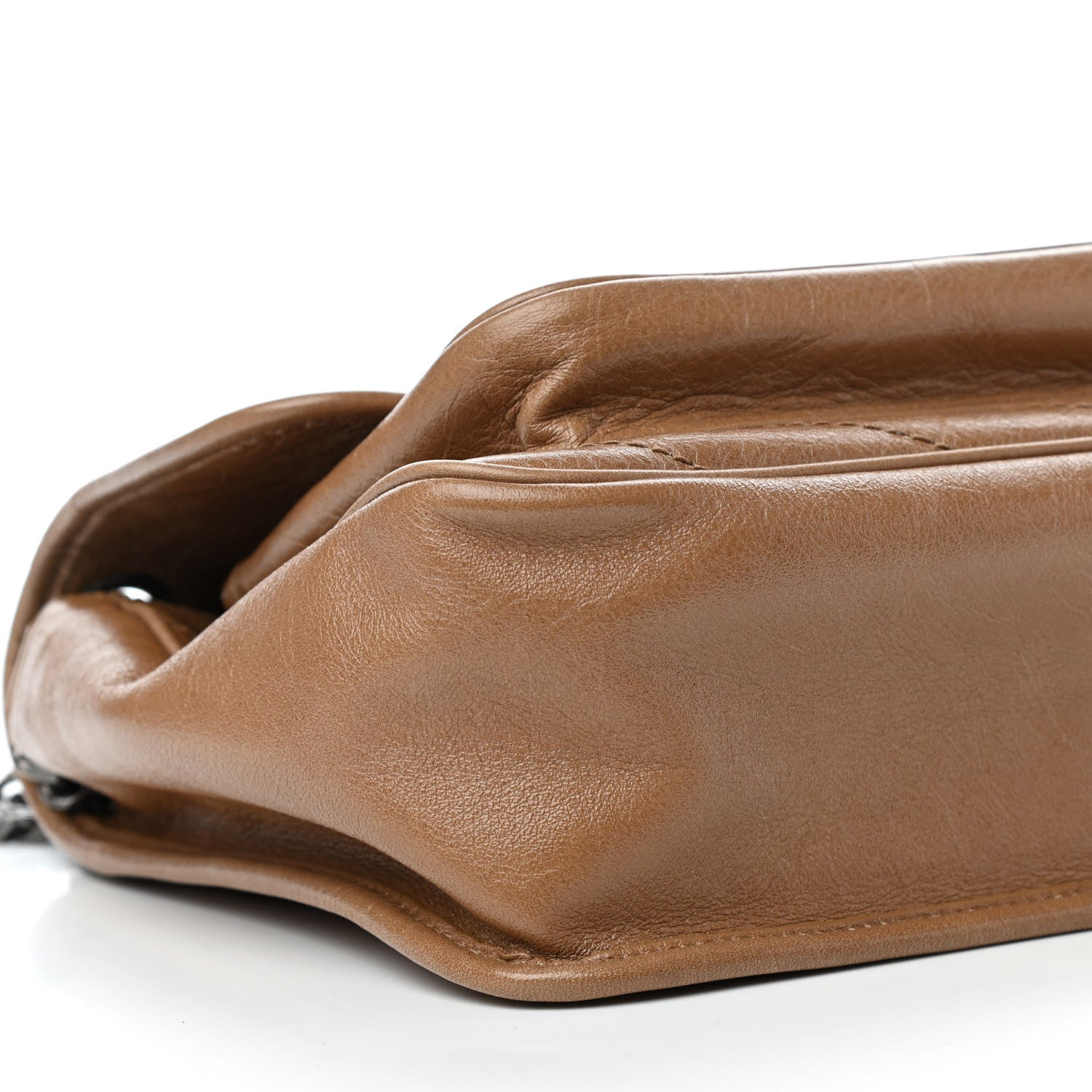 Saint Laurent Crinkled Calfskin Matelasse Monogram Medium Niki Chain Satchel Natural Tan 7 of 8