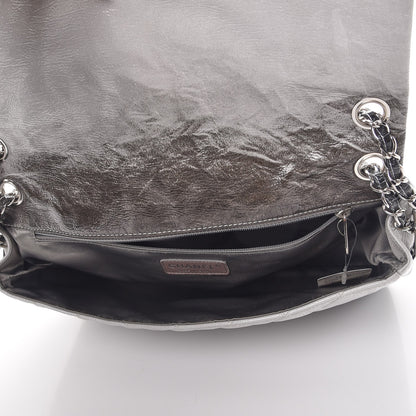 Chanel Vinyl Quilted Jumbo Melrose Degrade Flap Black 5 of 7