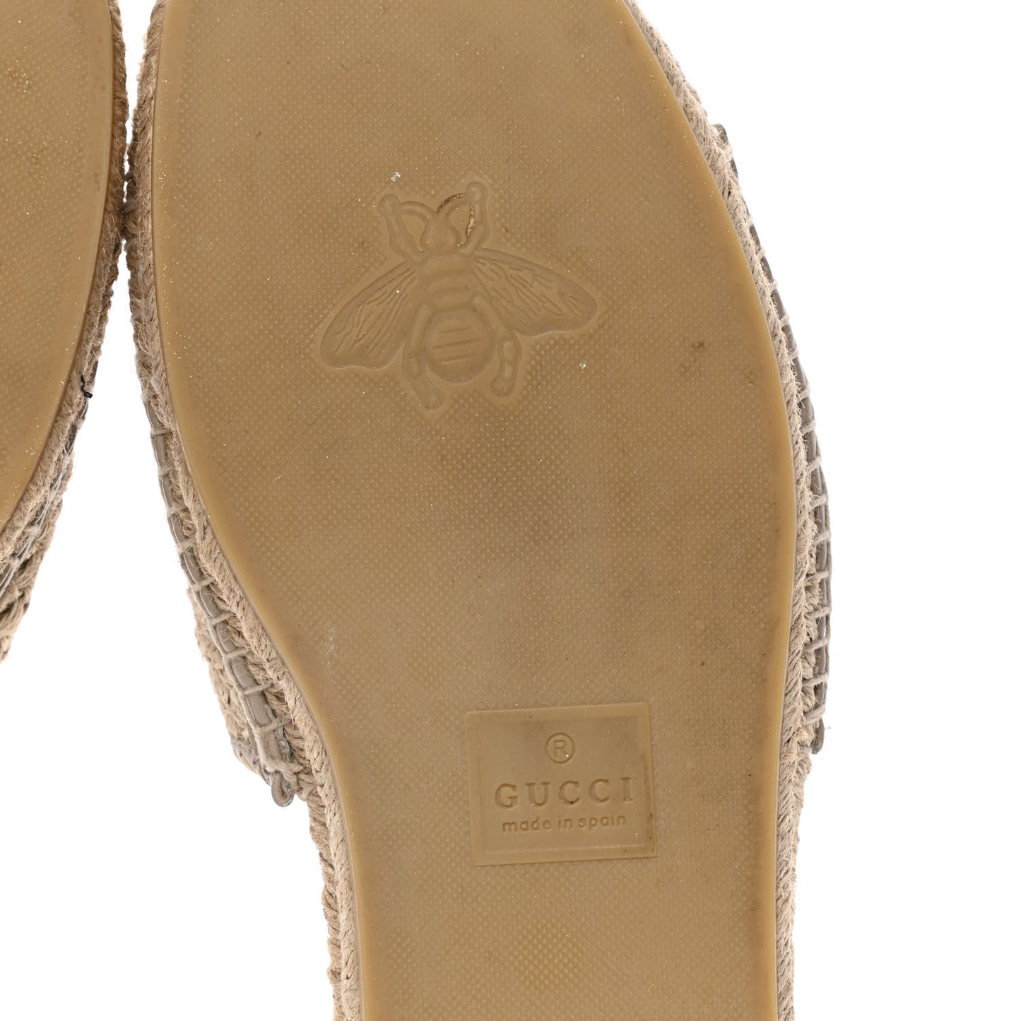 Juta Nappa GG Mens Slide Sandals 10.5 Natural Oatmeal