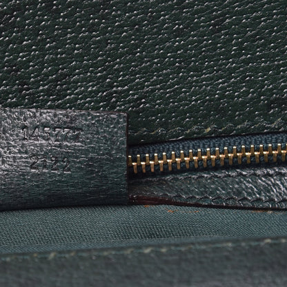 Gucci Velvet Horsebit Embossed Large Punch Top Handle Tote Green 7 of 12