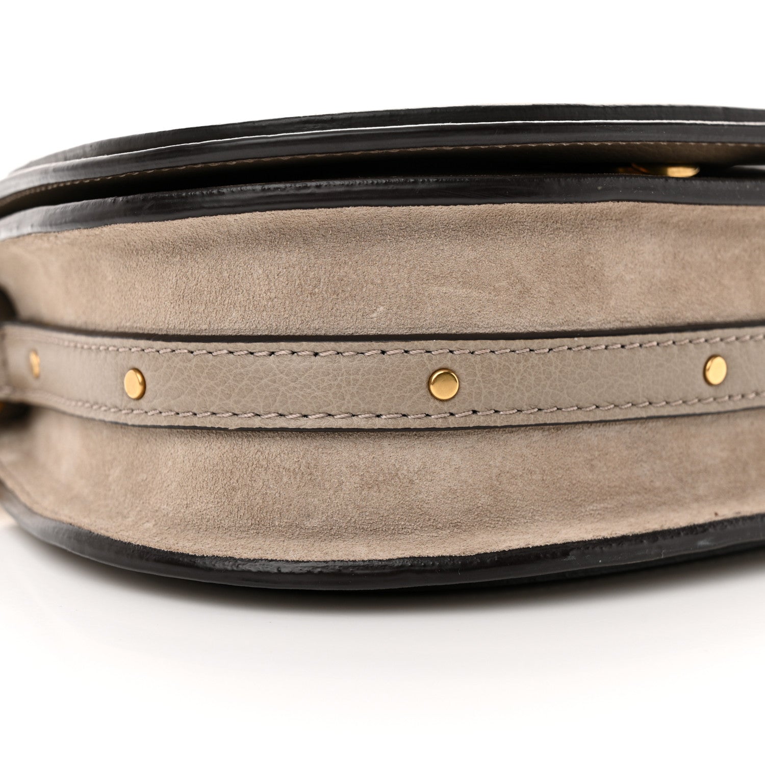 Chloe Calfskin Suede Small Nile Bracelet Bag Motty Grey 8 of 12
