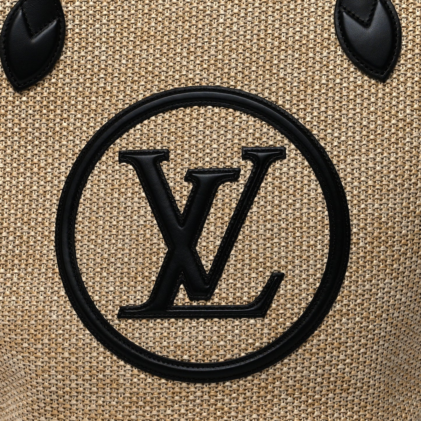 Raffia Saint Jacques Tote Black