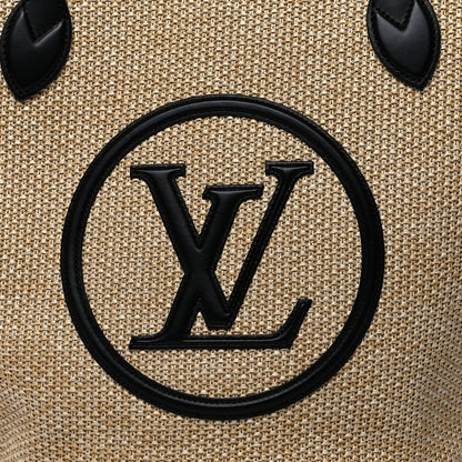 Louis Vuitton Raffia Saint Jacques Tote Black 9 of 11