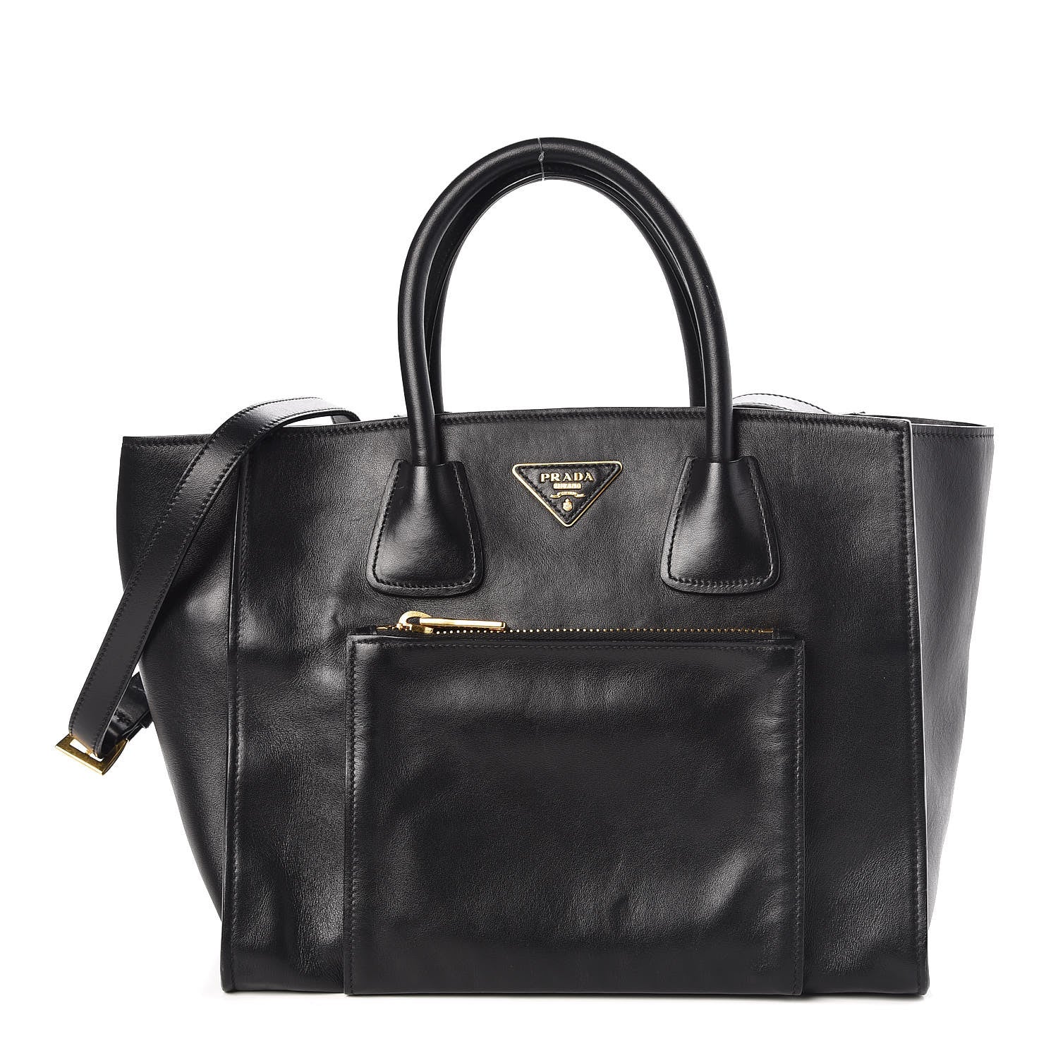 Prada Soft Calfskin Tote Black 1 of 9