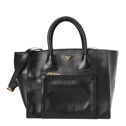 Prada Soft Calfskin Tote Black 1 of 9