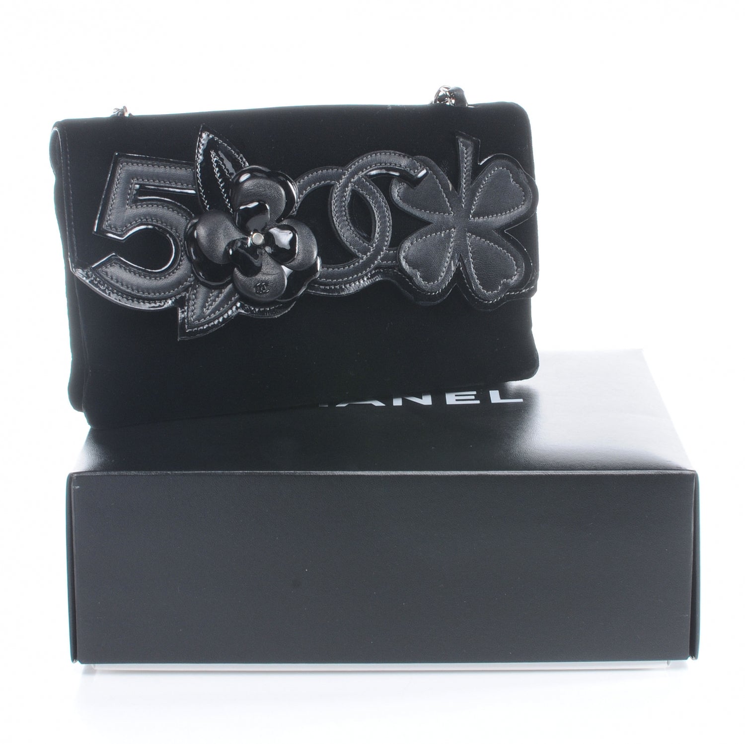 Chanel Velvet Precious Symbols Flap Black 9 of 9