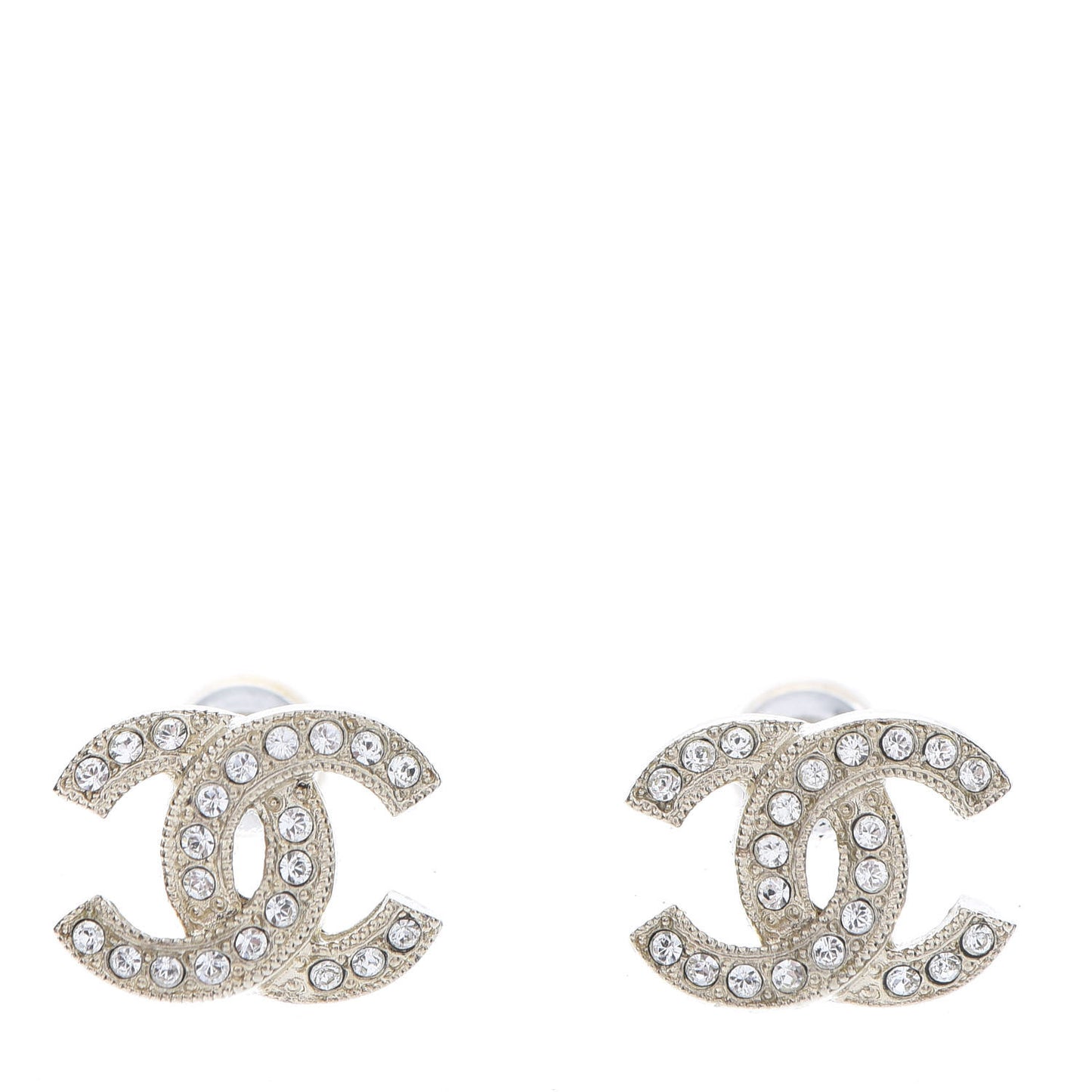 Crystal Timeless CC Earrings Light Gold