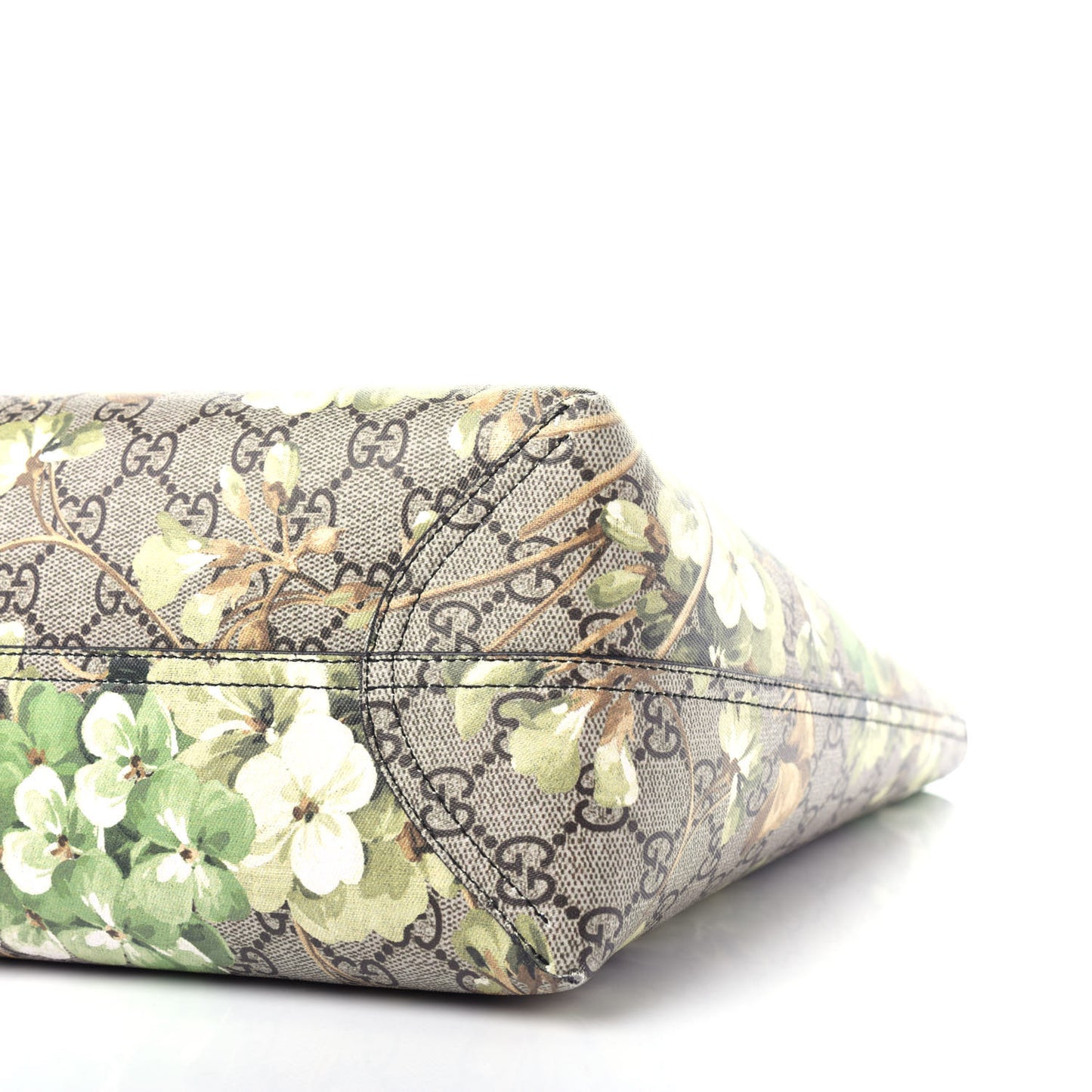 GG Supreme Monogram Blooms Medium Reversible Tote Beige New Military Black
