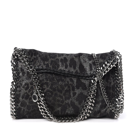 Stella McCartney Shaggy Deer Leopard Print Mini Falabella Tote Black 1 of 8
