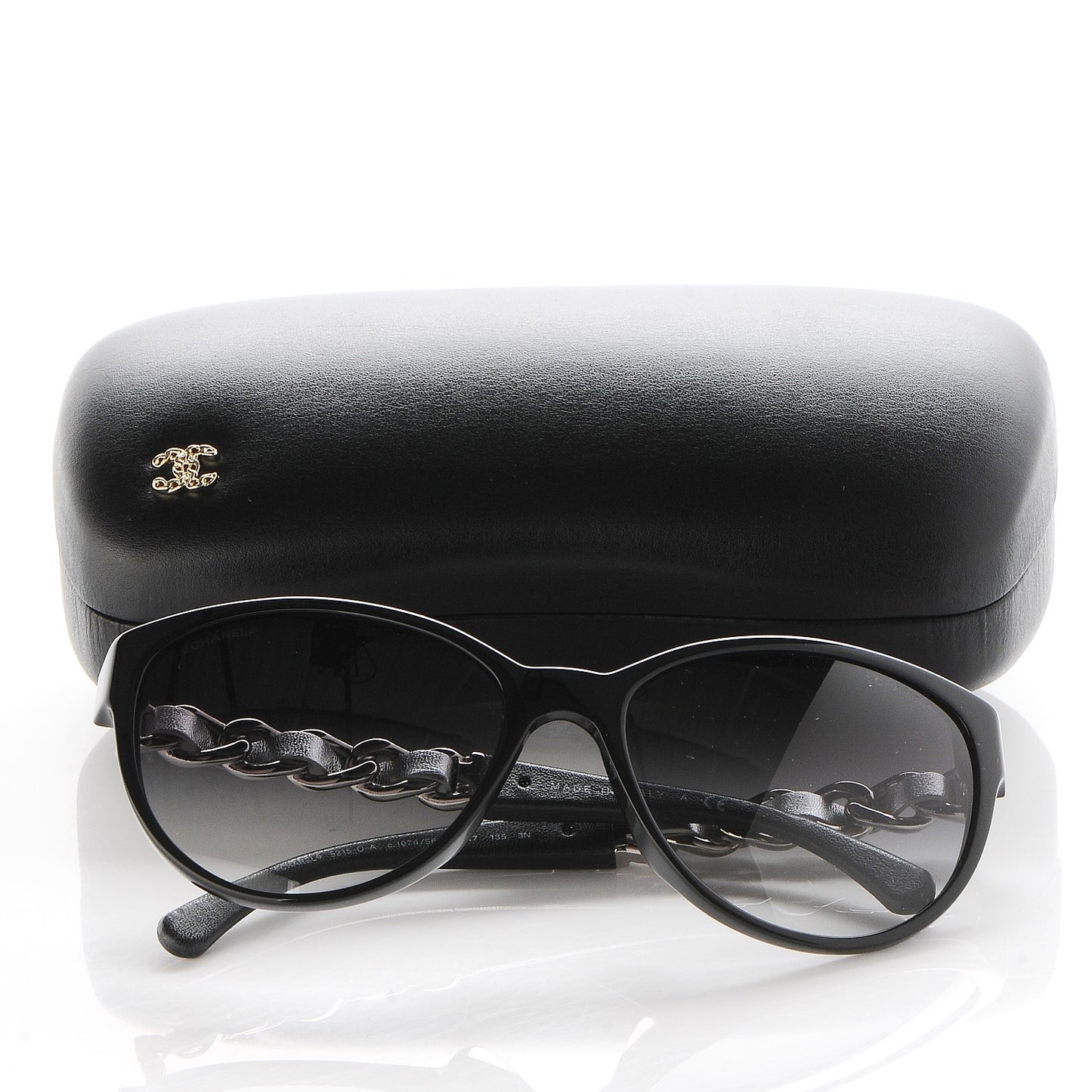 Butterfly Chain Sunglasses 5215-Q Black