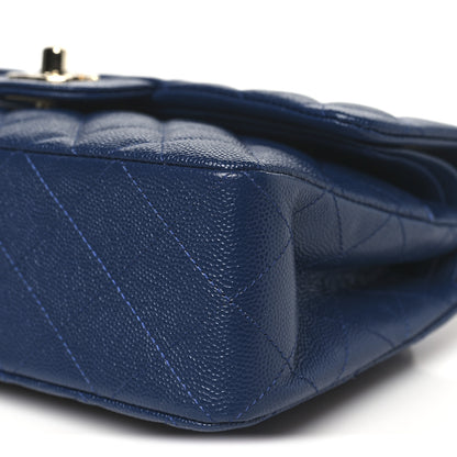Chanel Caviar Quilted Small Double Flap Blue 10 of 10