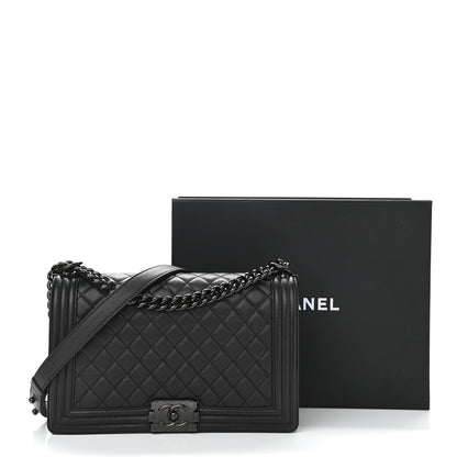Chanel Caviar Quilted New Medium Boy Flap So Black 12 of 12