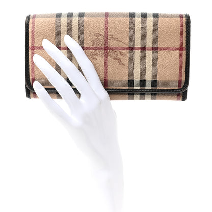 Burberry Haymarket Check Penrose Continental Wallet Chocolate 2 of 7