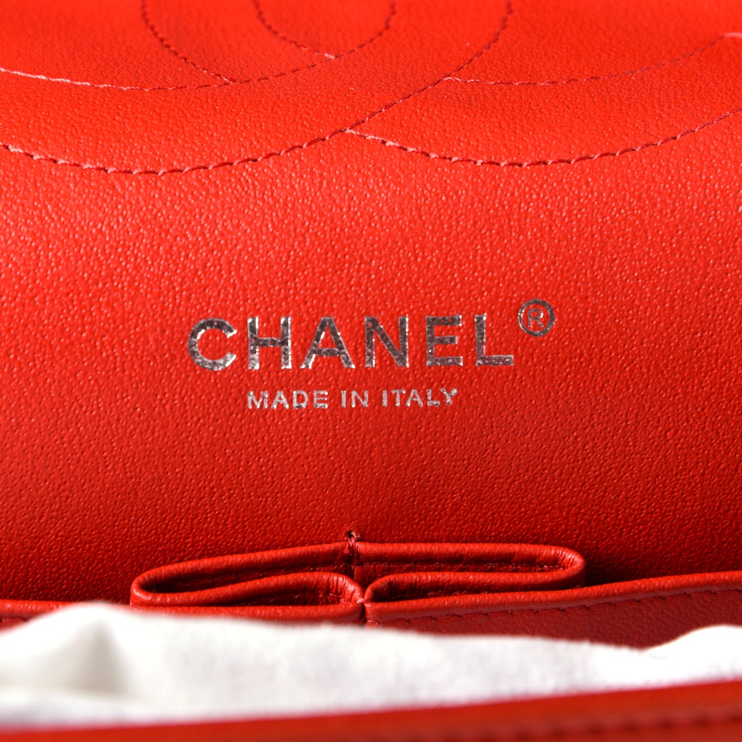 Chanel Lambskin Quilted Jumbo Double Flap Red 6 of 9