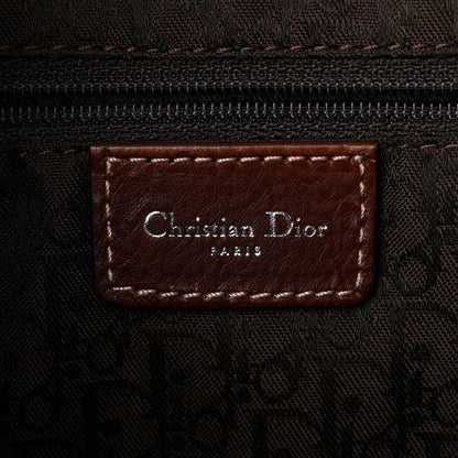 Christian Dior Calfskin Embroidered Romantic Flowers Saddle Bag Brown 6 of 10