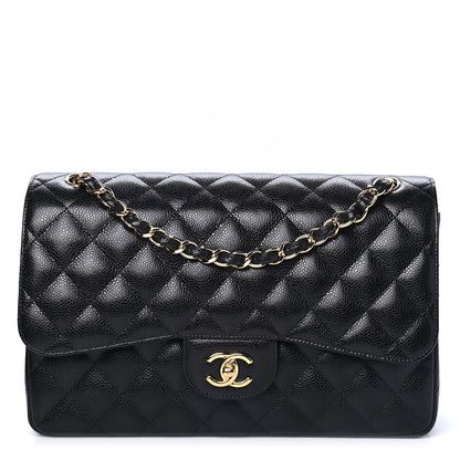 Chanel Caviar Quilted Jumbo Double Flap Black 1 of 4