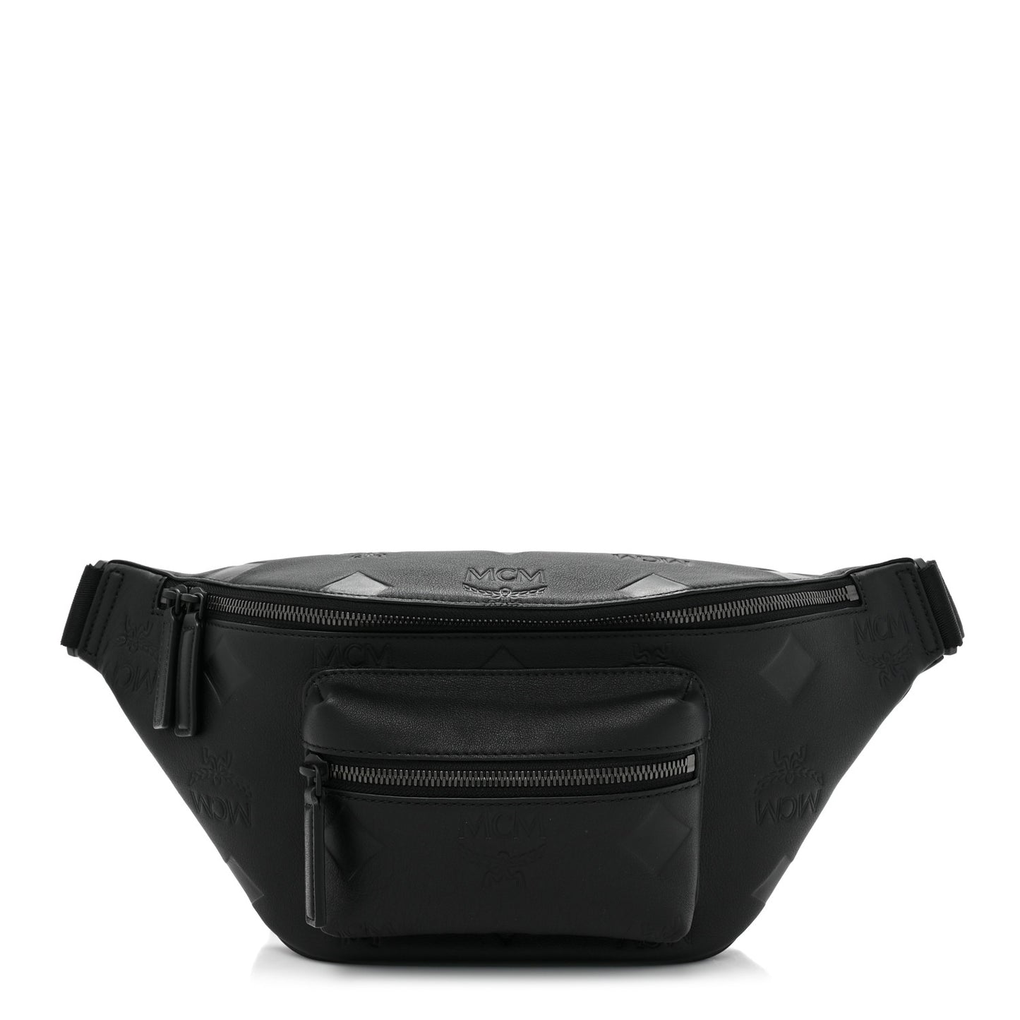 Calfskin Maxi Monogram Fursten Belt Bag Black