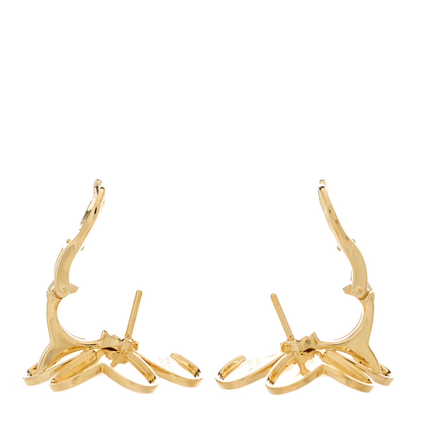 18K Yellow Gold Diamond Large Frivole Earrings