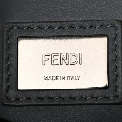 Fendi Vitello Seta Shiny Nappa Medium Peekaboo Iconic Satchel Blue Notte Ardesia 6 of 10