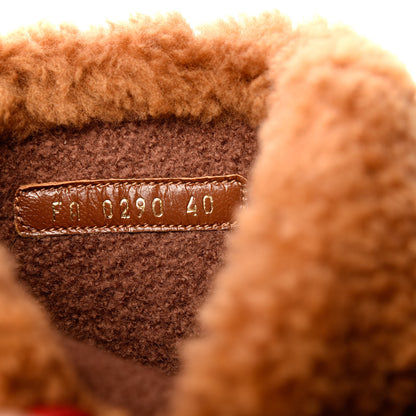 Louis Vuitton Suede Calfskin Shearling Snowdrop Flat Ankle Boot 40 Cognac 10 of 10
