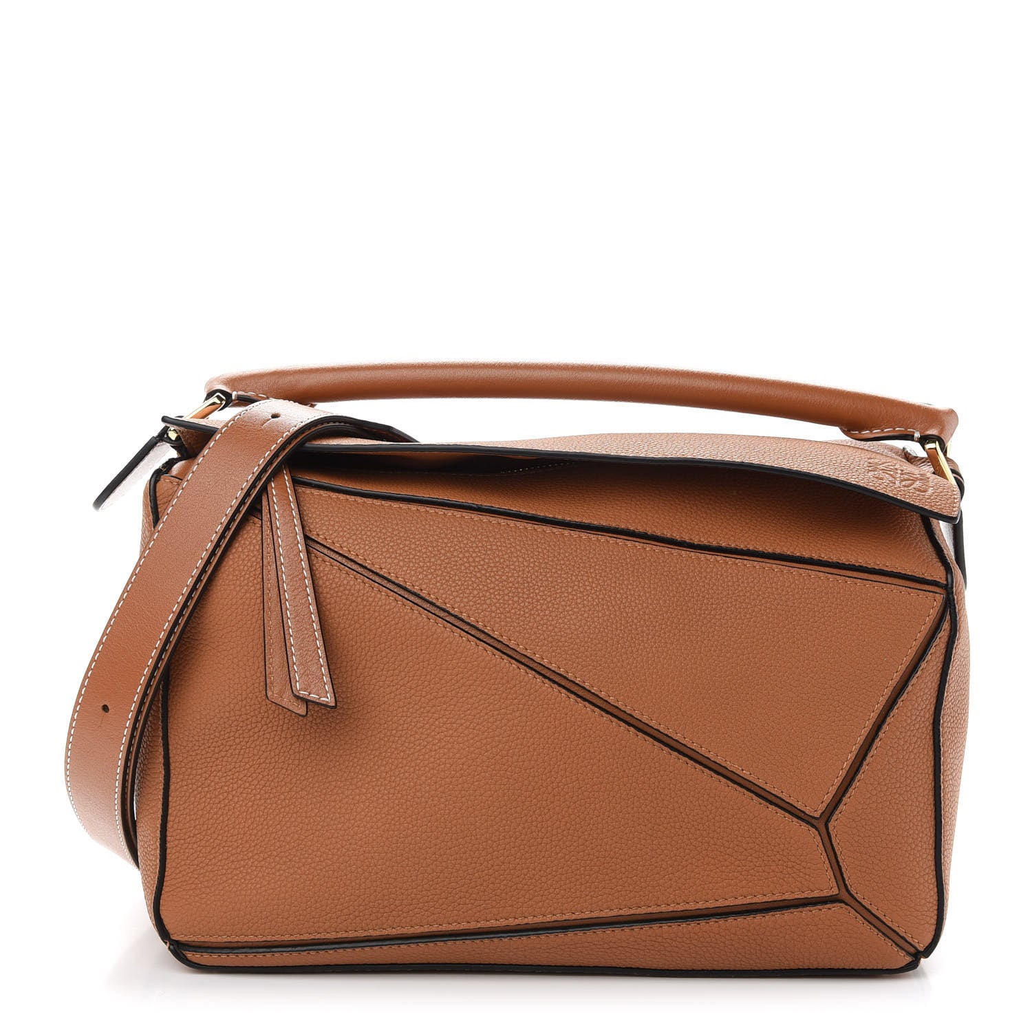 Loewe Calfskin Medium Puzzle Bag Tan 1 of 8