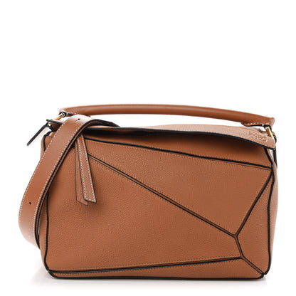 Loewe Calfskin Medium Puzzle Bag Tan 1 of 8