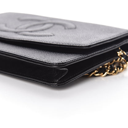 Chanel Caviar Timeless CC Wallet On Chain WOC Black 11 of 13