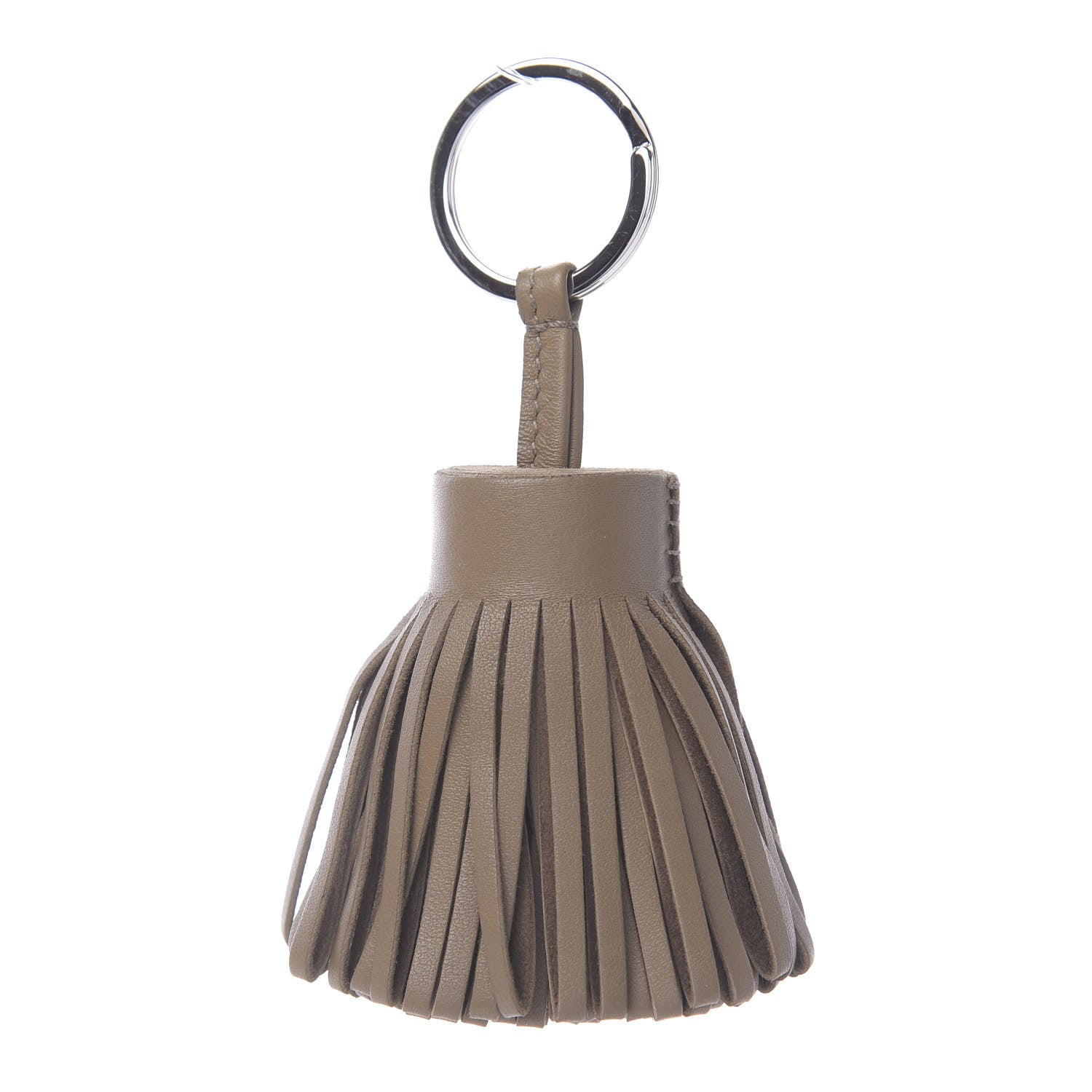 Hermes Lambskin Carmen Tassel Key Holder Etoupe 1 of 4