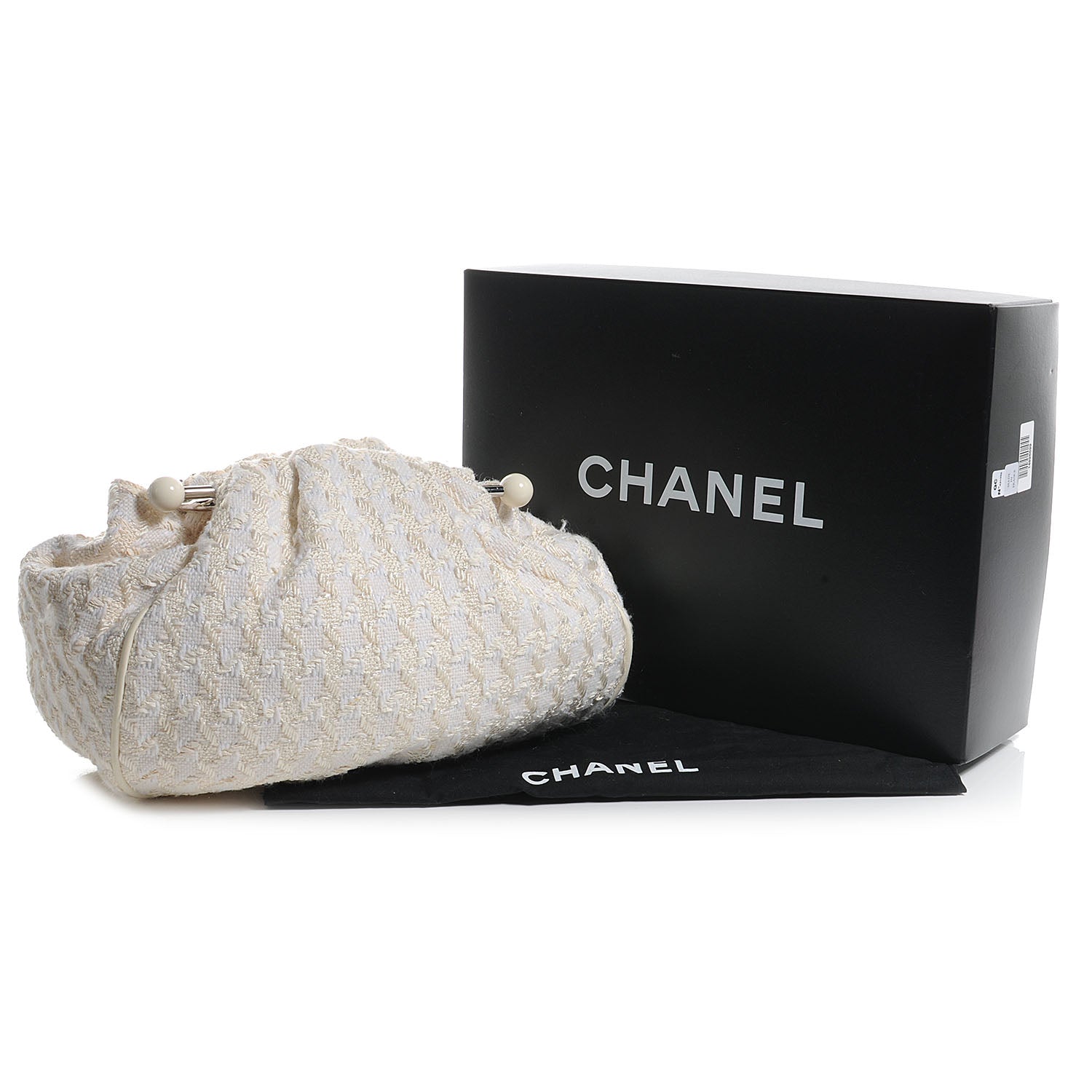 Chanel Tweed Boucle Knitting Bag Ivory 5 of 8