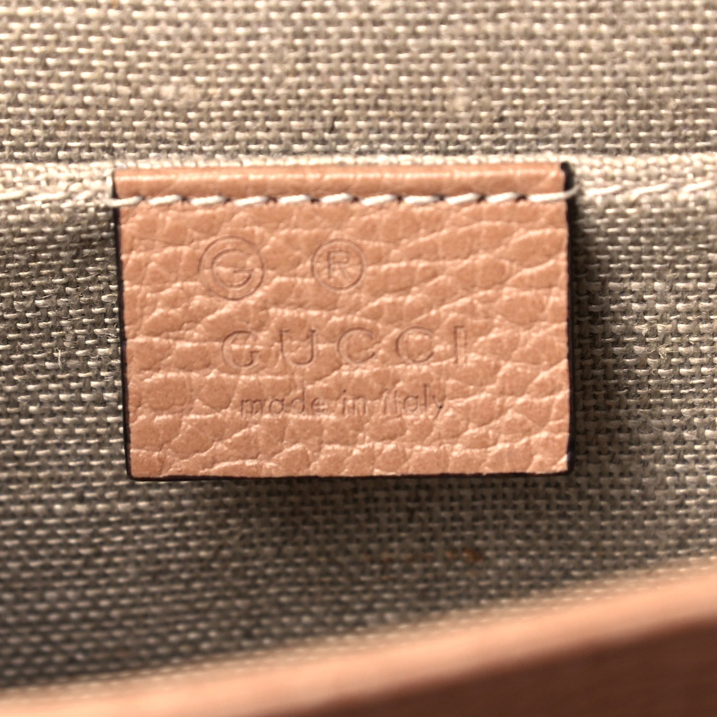 Dollar Calfskin Small Interlocking G Shoulder Bag Camelia