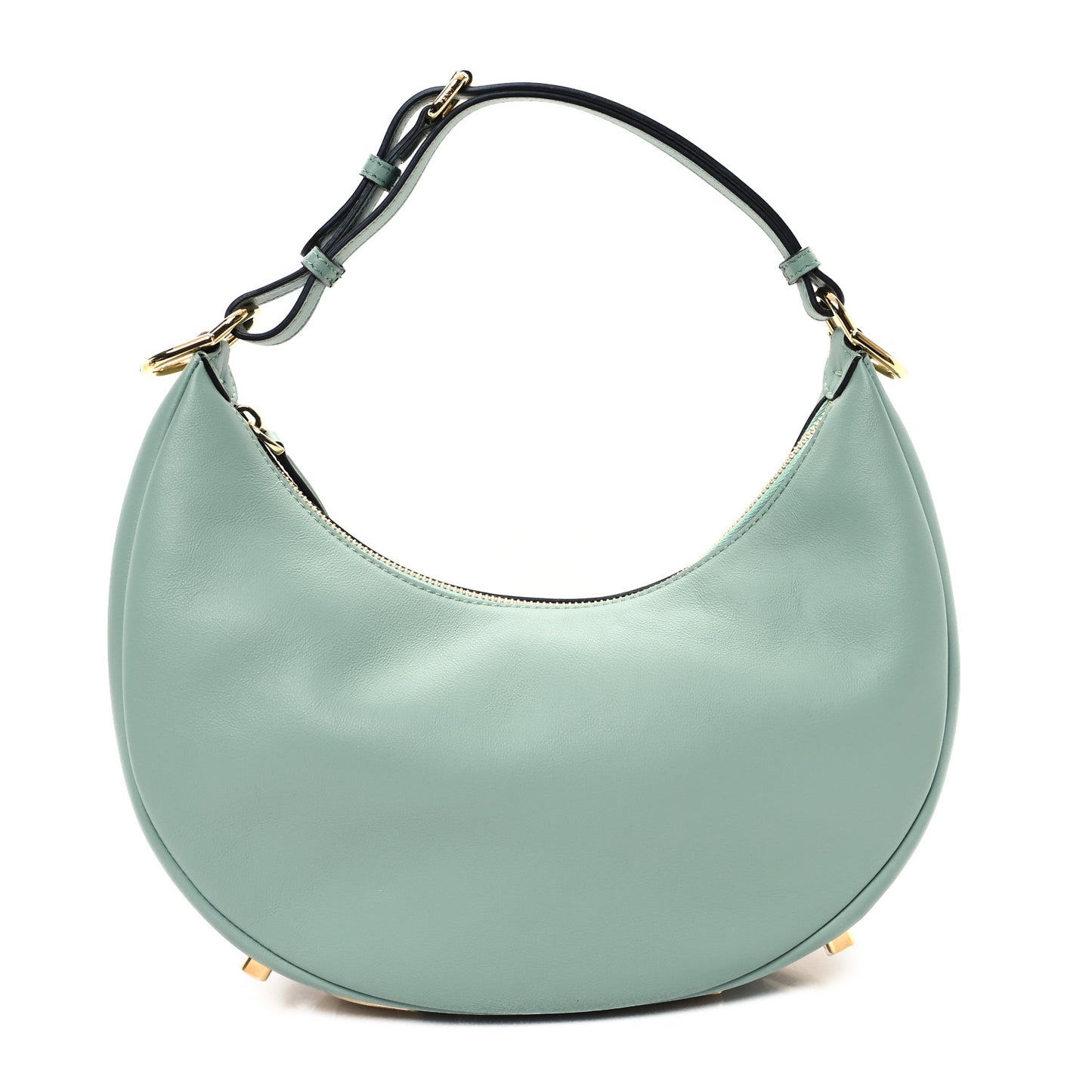 Vitello Grace Matte Small Fendigraphy Hobo Bag Menta