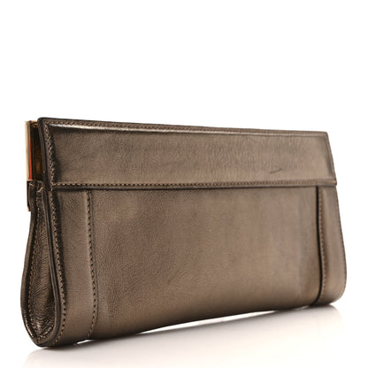 Gucci Calfskin Britt Clutch Pewter 3 of 7