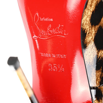 Christian Louboutin Patent Leopardino So Kate 120 Pumps 35.5 Brown 6 of 8