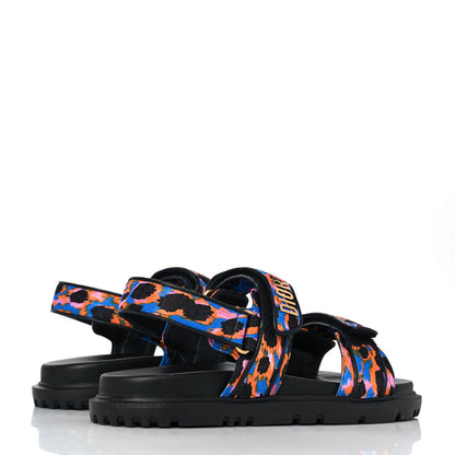 Christian Dior Technical Fabric Mizza Print DiorAct Sandals 40.5 Multicolor 4 of 9