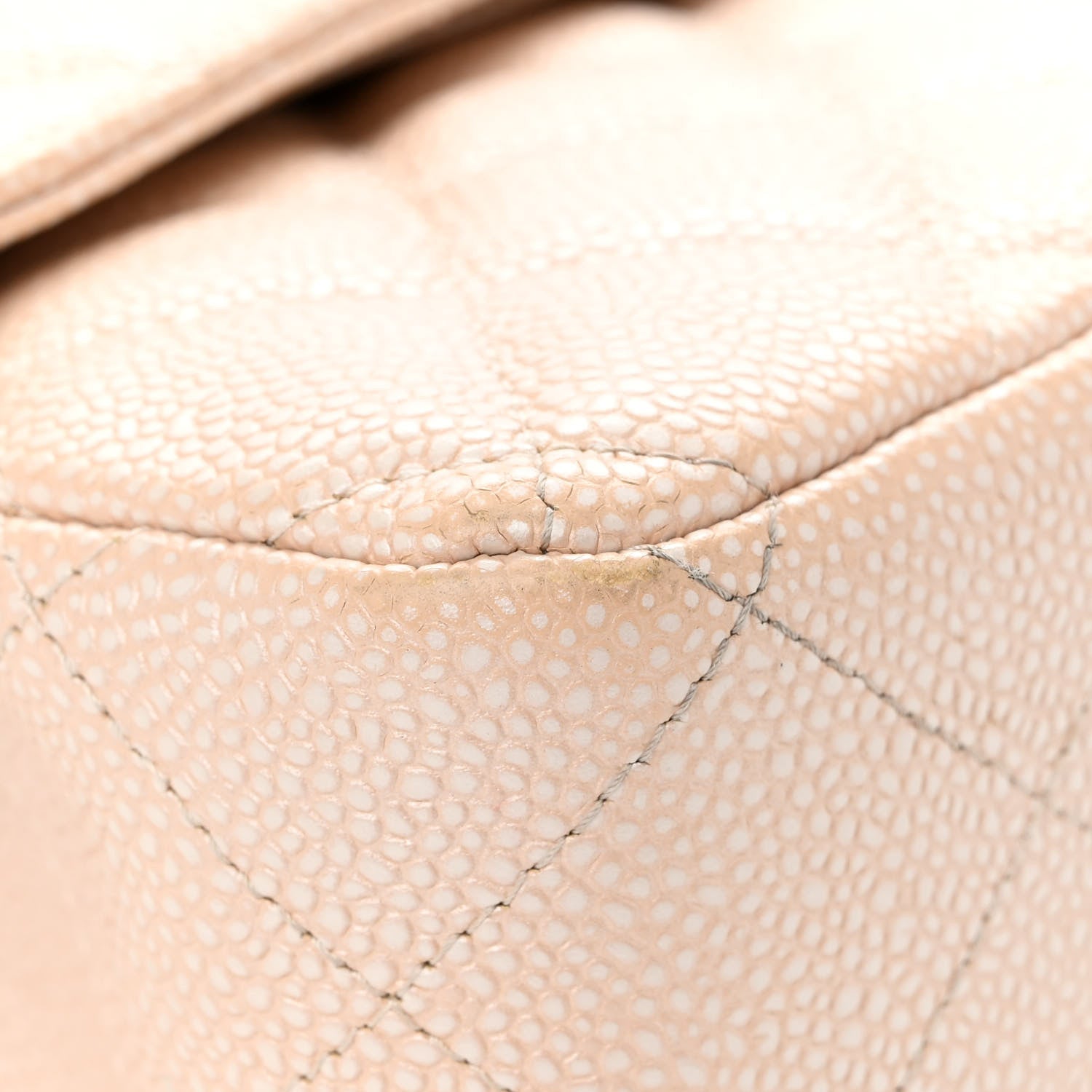 Chanel Iridescent Caviar Quilted Jumbo Double Flap Beige 9 of 21