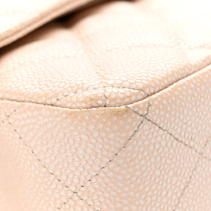 Chanel Iridescent Caviar Quilted Jumbo Double Flap Beige 9 of 21