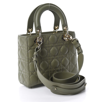 Christian Dior Lambskin Cannage Small My ABCDior Lady Dior Army Green 3 of 10