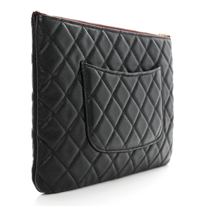 Chanel Caviar Quilted Medium Cosmetic Case Black 3 of 8