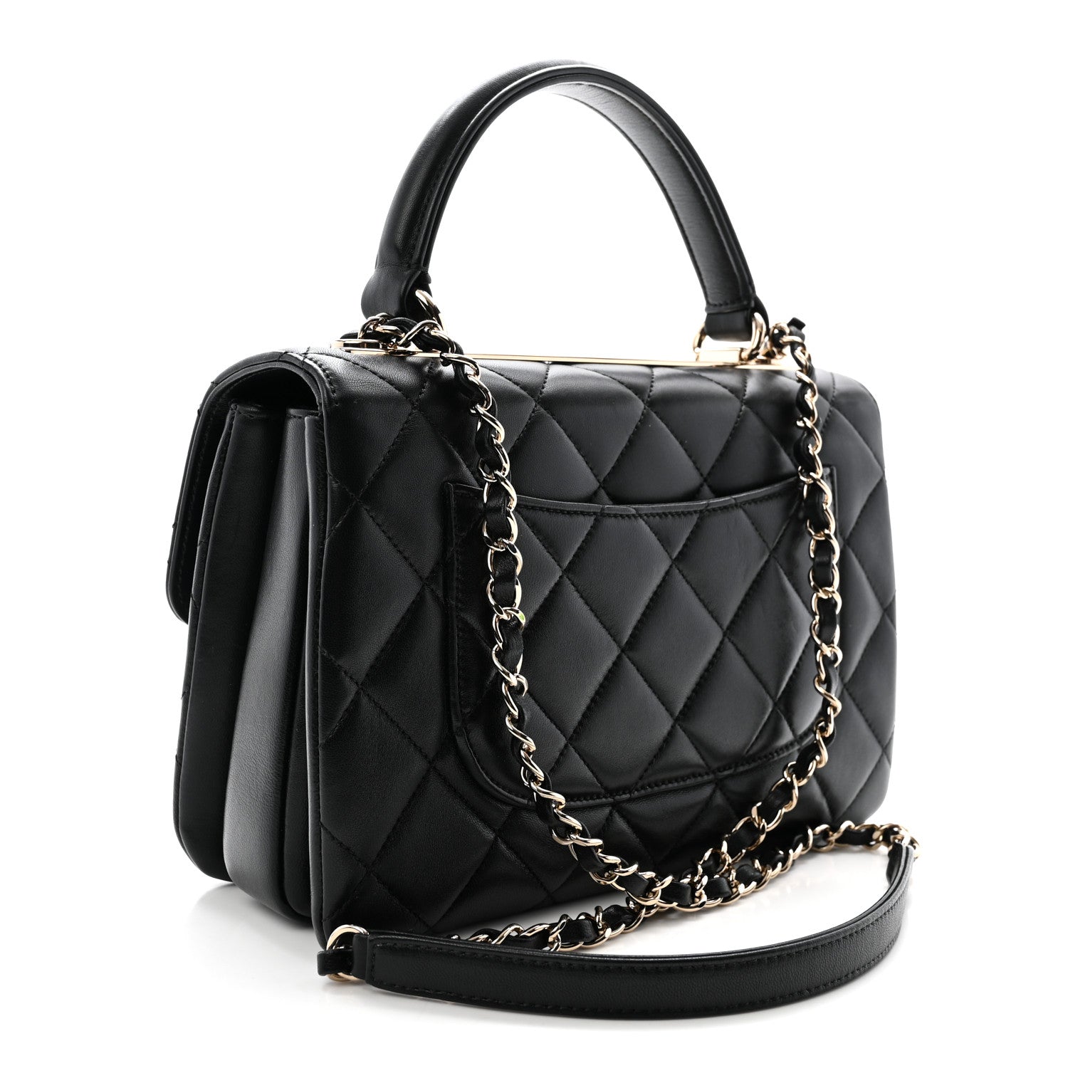 Chanel Lambskin Quilted Small Trendy CC Dual Handle Flap Bag Black 3 of 10
