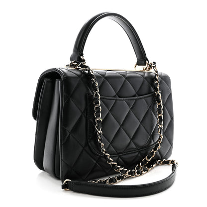 Chanel Lambskin Quilted Small Trendy CC Dual Handle Flap Bag Black 3 of 10
